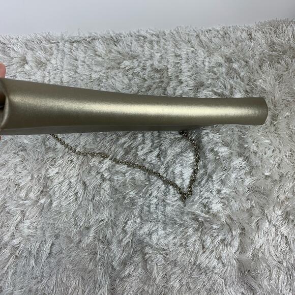 Champagne Metallic Clutch Bag 12” x 6” Chain - Picture 4 of 4